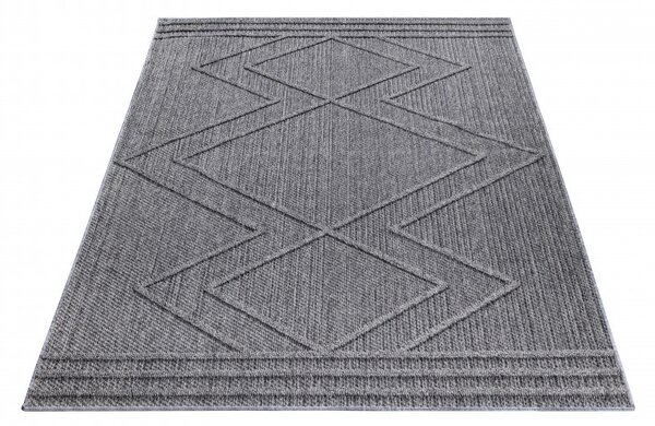Ayyildiz , Kusový koberec Patara 4954 Grey – na von aj na doma, 200x290, šedá, chodba / predsieň