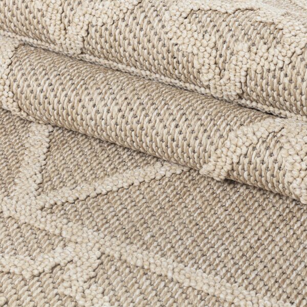 Ayyildiz , Kusový koberec Patara 4955 Beige – na von aj na doma, 80x150, béžová, chodba / predsieň