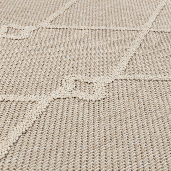 Ayyildiz , Kusový koberec Patara 4955 Beige – na von aj na doma, 80x150, béžová, chodba / predsieň