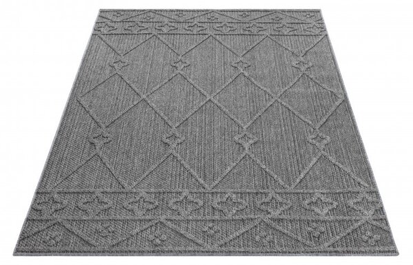 Ayyildiz , DOPREDAJ: 240x340 cm Kusový koberec Patara 4955 Grey – na ven i na doma, 240x340, šedá, chodba / predsieň