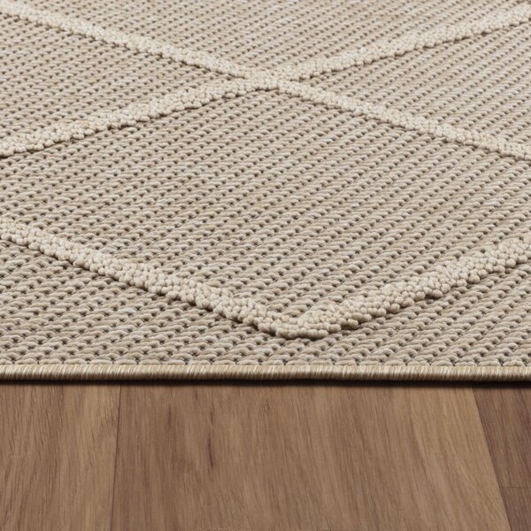 Ayyildiz , Kusový koberec Patara 4955 Beige – na von aj na doma, 80x150, béžová, chodba / predsieň