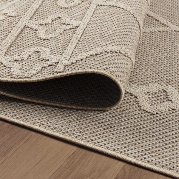 Ayyildiz , Kusový koberec Patara 4955 Beige – na von aj na doma, 80x150, béžová, chodba / predsieň