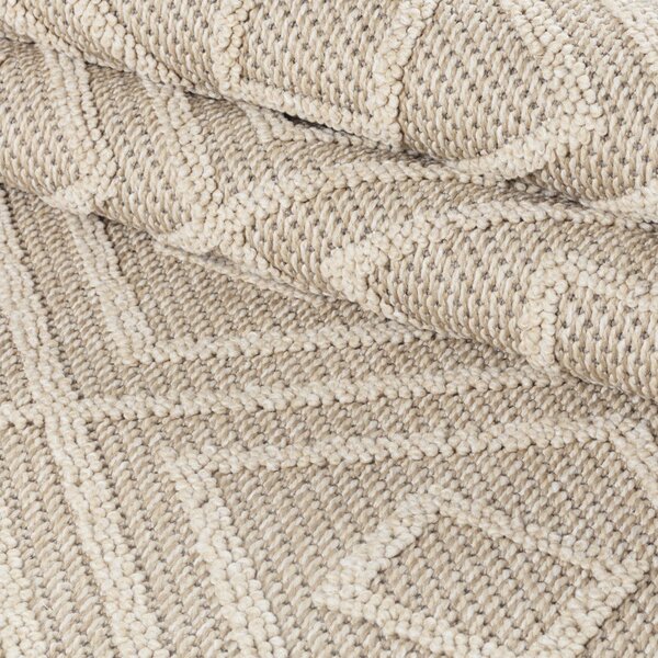 Ayyildiz , Kusový koberec Patara 4956 Beige – na von aj na doma, 80x150, béžová, chodba / predsieň