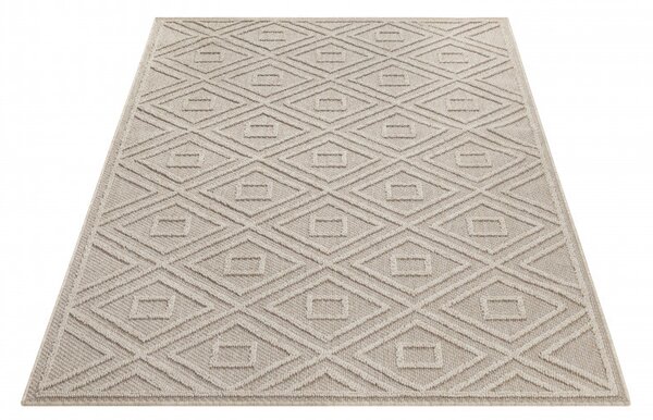 Ayyildiz , Kusový koberec Patara 4956 Beige – na von aj na doma, 80x150, béžová, chodba / predsieň