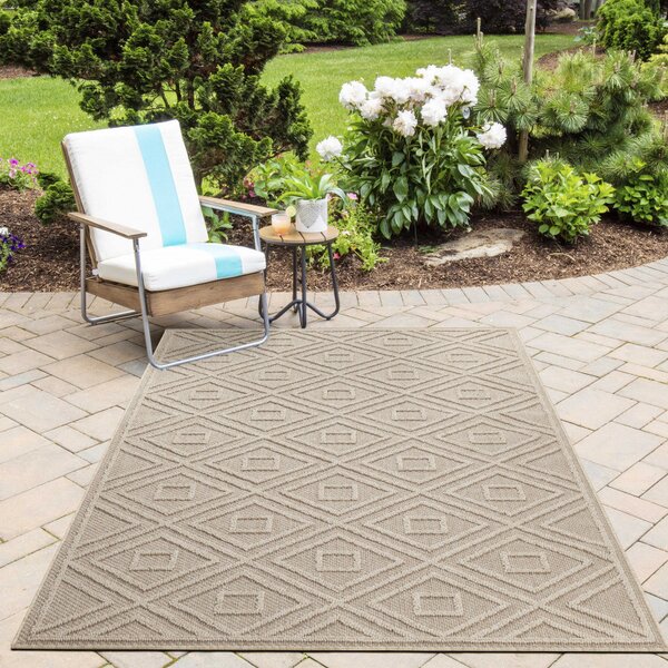 Ayyildiz , Kusový koberec Patara 4956 Beige – na von aj na doma, 80x150, béžová, chodba / predsieň