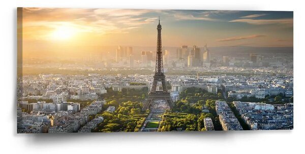 Sablio Obraz Paríž Eiffelova veža Skyline - 110x50 cm