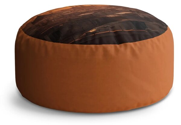 Sablio Taburet Circle Barcelona Night Skyline: 38x48 cm