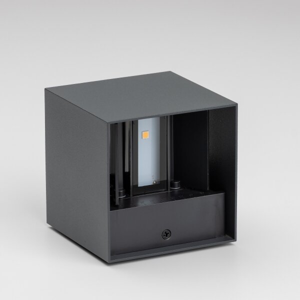 Brilagi - LED Vonkajšie nástenné svietidlo CUBE LED/6W/230V antracit IP54