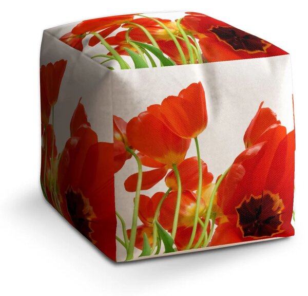 Sablio Taburet Tulipány - 40x40x40 cm