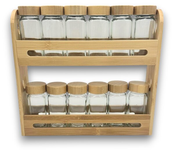 JJA Sada 12ks koreničiek DECOR 120ml s bambusovým stojanom na koreničky ZENI