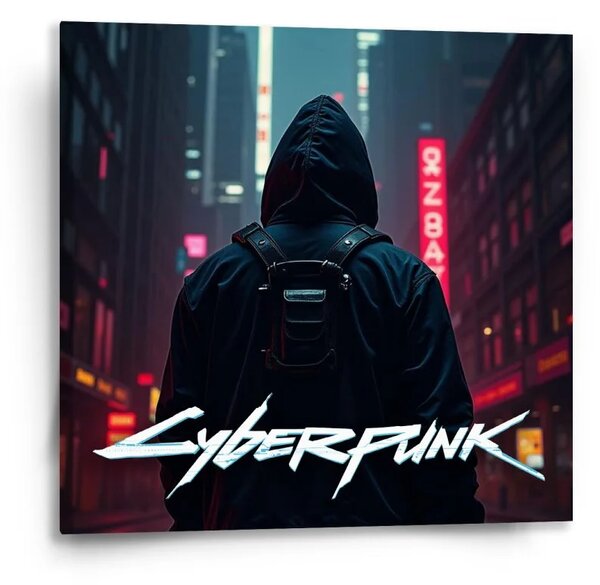 Sablio Obraz Cyberpunk 2077 Výhľad na mesto - 50x50 cm