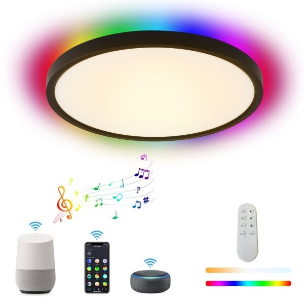 Immax NEO 07166-B40-LED RGBCCT Stmievateľné svietidlo 50W/230V Wi-Fi Tuya černá+DO