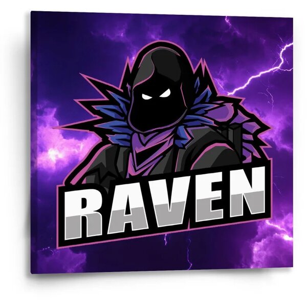 Sablio Obraz FORTNITE RAVEN Fialová búrka - 50x50 cm