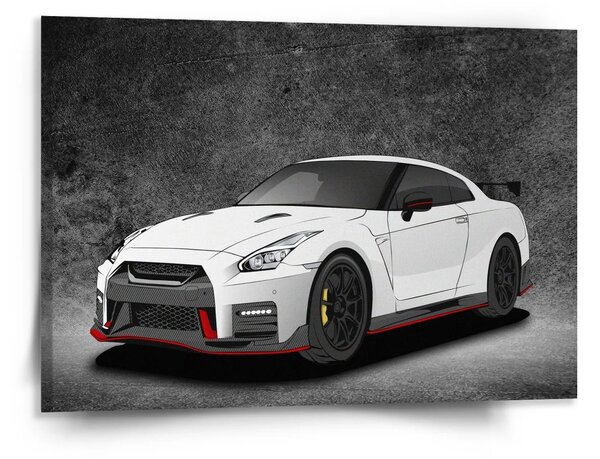 Sablio Obraz Nissan GTR 35 Sivý - 150x110 cm