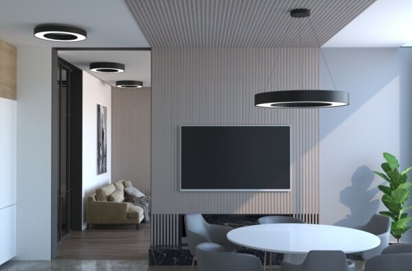 Immax NEO 07209L-LED Stmievateľné svietidlo PASTEL LED/53W/230V 60cm čierna Tuya+DO