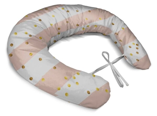 Sablio Tehotenský vankúš Pruhy a zlaté bodky