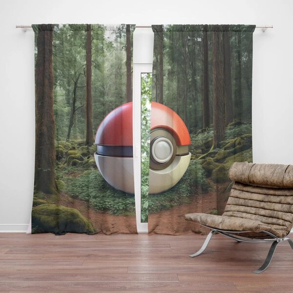 Sablio Záves Pokemon ball Les: 2ks 140x250cm