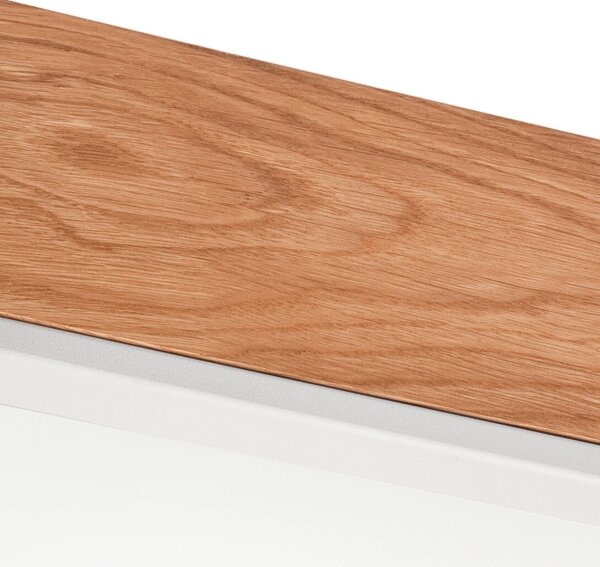 Stropné svietidlo OAK SQUARE 4xE27/15W/230V 39x39 cm dub/biela