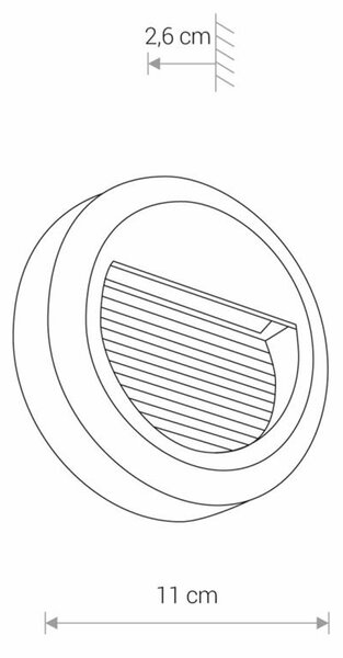 Vonkajšie schodiskové svietidlo Nowodvorski SIDEWALK ROUND LED 8147