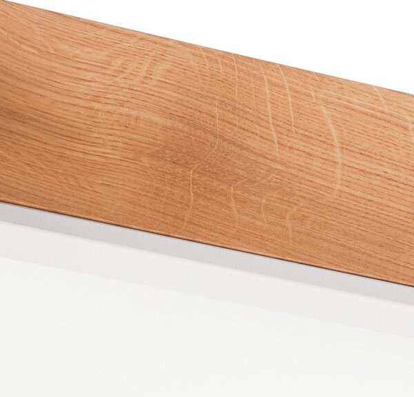 Stropné svietidlo OAK SQUARE 4xE27/15W/230V 48x48 cm dub/biela