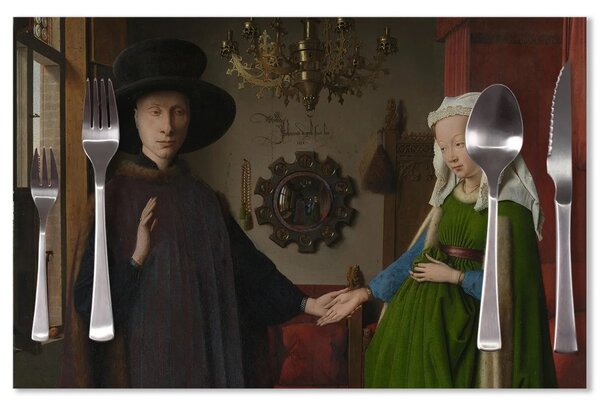 Sablio Prestieranie Svadba manželov - Jan van Eyck: 40x30cm