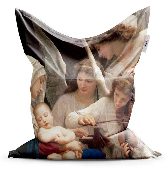 Sablio Sedací vak Panna s anjelmi - William-Adolphe Bouguereau - 150x100 cm