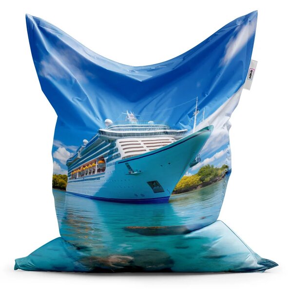 Sablio Sedací vak Luxusná výletná loď v tropickom raji - 150x100 cm