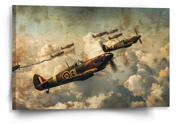Sablio Obraz Stíhačky Spitfire v leteckej bitke - 60x40 cm