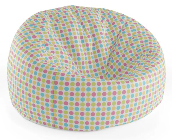 Sablio Sedací vak Cocoon Veselé farebné bodky - 75 x 45 x 35 cm