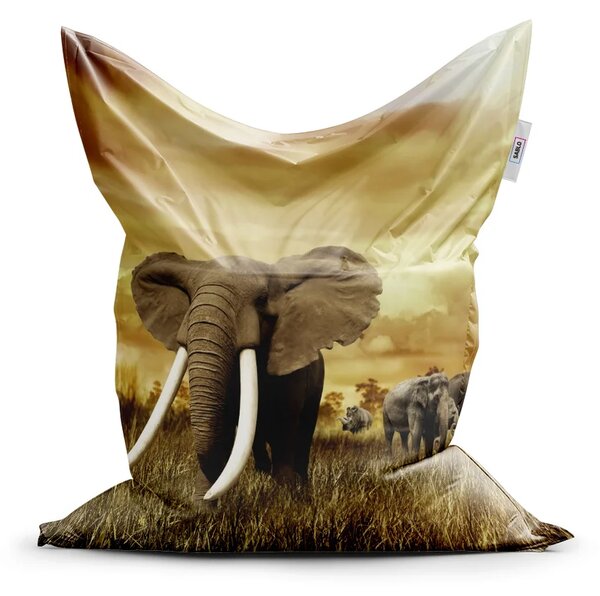 Sablio Sedací vak Slon Africký - 150x100 cm