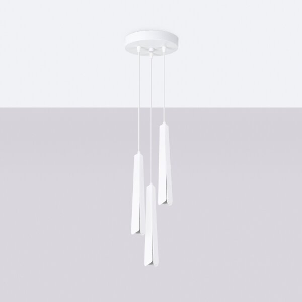 Sollux SL.1398 - Luster na lanku PRYSM 3xG9/8W/230V biela