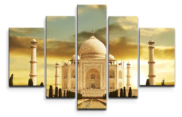 Sablio Obraz - 5-dílný Taj Mahal - 125x90 cm