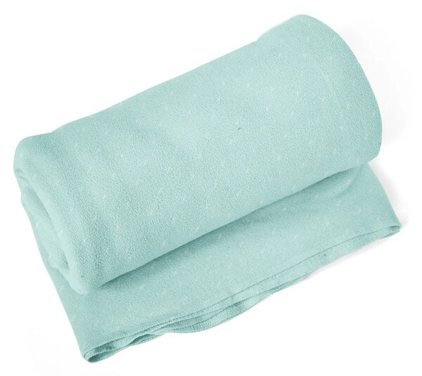 Sablio Deka Biele čiarky na tyrkysovej - 150x120 cm