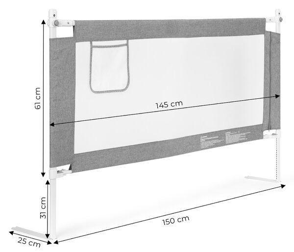 EcoToys Zábrana na posteľ 150 cm detská zábrana ECOTOYS