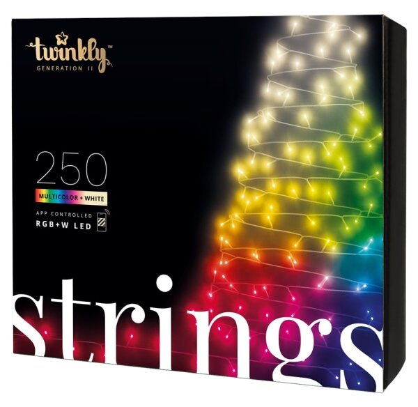 Twinkly TWS250SPP-TEU - LED RGBW vonkajšia svetelná reťaz 250xLED 23,5m IP44 Wi-Fi