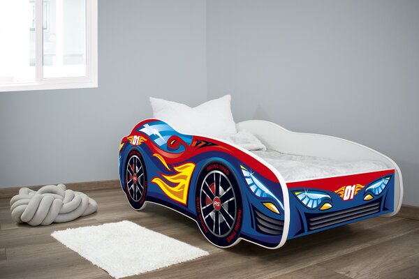 TOP BEDS Detská auto posteľ Racing Cars 140cm x 70cm - 01