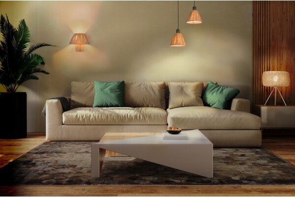 Ledvance - Stolná lampa DECOR RAFFIA 1xE27/15W/230V rafia