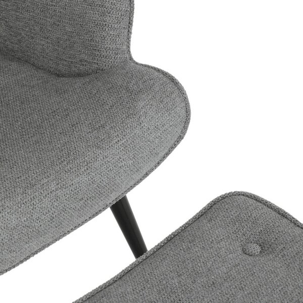 Kreslo sivé s podnožkou AK-303 GREY2