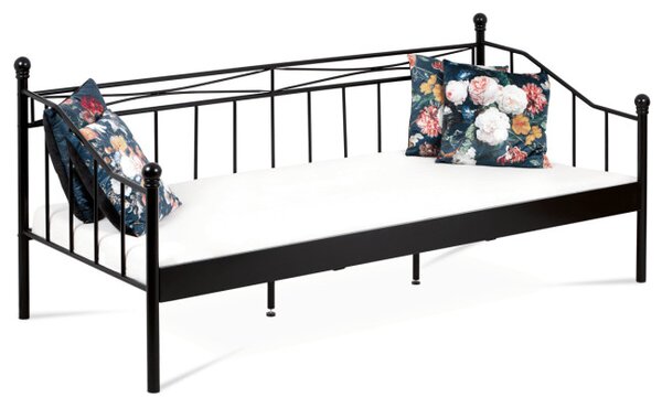 Kovová posteľ 90 cm čierna BED-1905 BK
