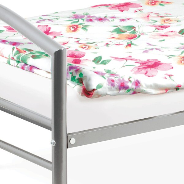 Kovová posteľ 90 cm strieborná BED-1900 SIL