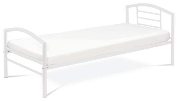Kovová posteľ 90 cm biela BED-1900 WT