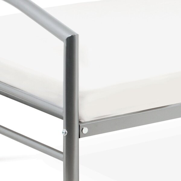 Kovová posteľ 90 cm strieborná BED-1900 SIL