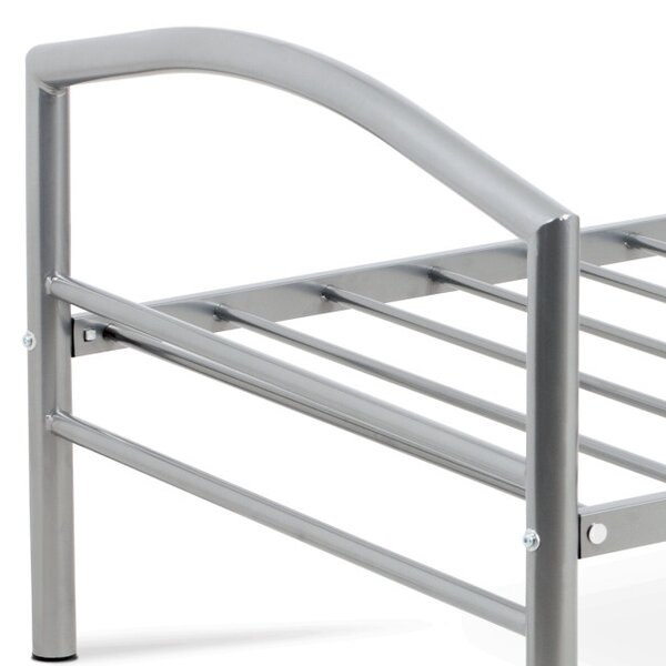 Kovová posteľ 90 cm strieborná BED-1900 SIL