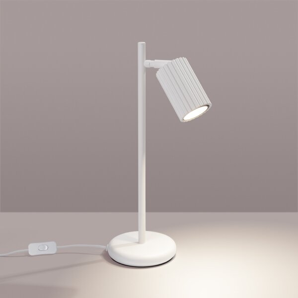 Sollux SL.1548 - Stolná lampa KARBON 1xGU10/10W/230V biela