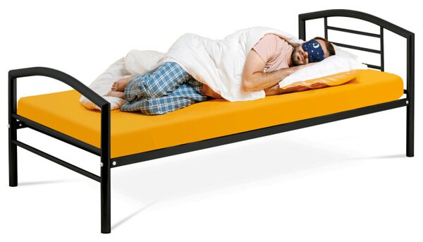 Kovová posteľ 90 cm čierna BED-1900 BK