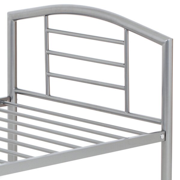 Kovová posteľ 90 cm strieborná BED-1900 SIL
