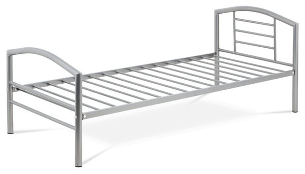Kovová posteľ 90 cm strieborná BED-1900 SIL
