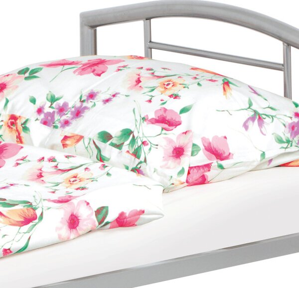 Kovová posteľ 90 cm strieborná BED-1900 SIL