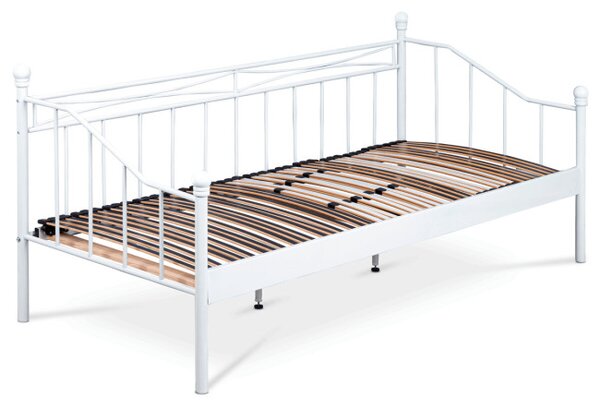 Kovová posteľ 90 cm biela BED-1905 WT