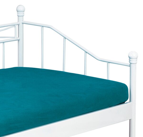 Kovová posteľ 90 cm biela BED-1905 WT